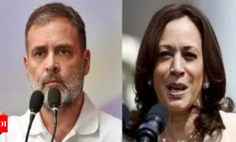 Kamala Harris did not speak to Rahul Gandhi: US Vice President’s office | India News – Times of India