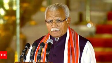 Khattar urges Chhattisgarh to make full use of central funds to accelerate state’s development | India News – Times of India