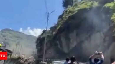 Landslide blocks route to Manimahesh Lake in Bharmour region of Himachal Pradesh | India News – Times of India