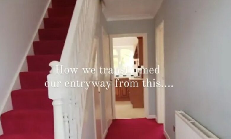 My hallway was an 80s horror with bright red carpets – now it looks gorgeous