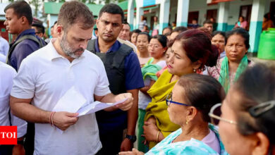 PM Modi in Moscow, Rahul in Imphal: Congress renews attack on Manipur | India News – Times of India