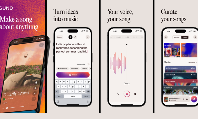 Suno takes a ‘What, should I worry?’ approach to legal issues, rolls out a mobile app that generates AI music