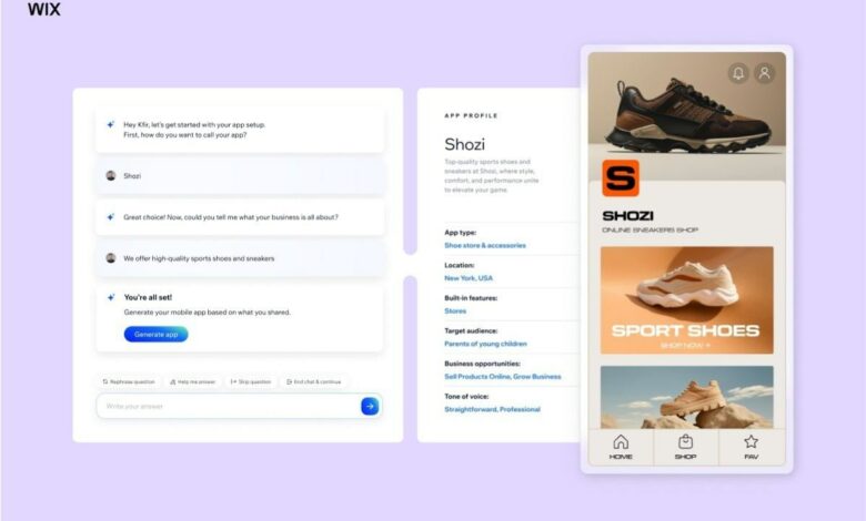 Wix now lets you build a mobile app with an AI-powered chatbot