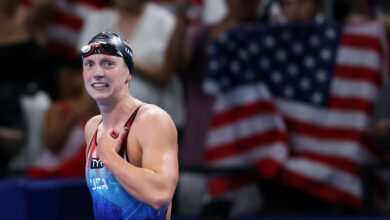 Ledecky sets Olympic record in 1500m freestyle