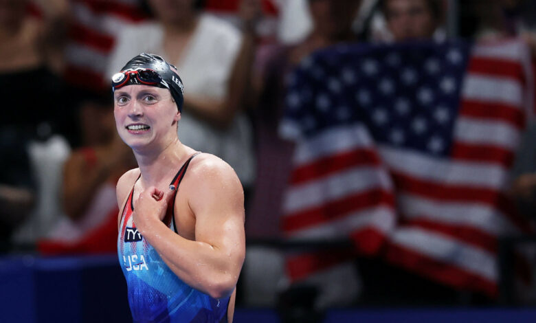 Ledecky sets Olympic record in 1500m freestyle