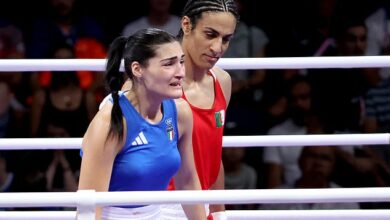 Italian boxer Angela Carini says ‘I quit to save my life’ after stopping Olympics bout with ‘biologically male’ opponent Imane Khelif just 46 seconds into first round