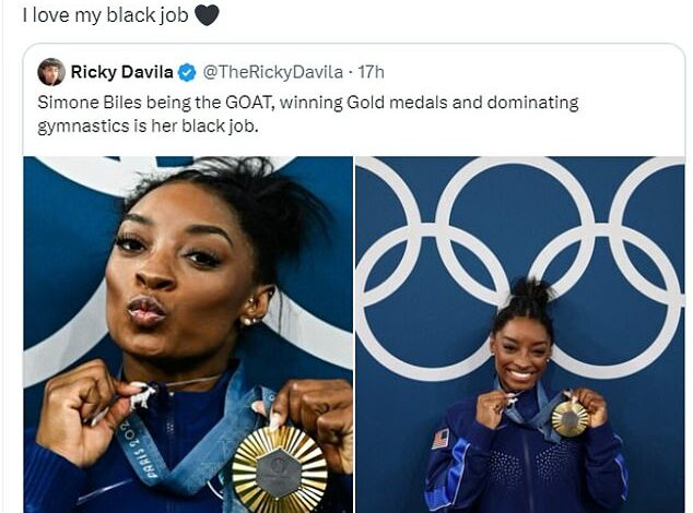 Simone Biles lashes out at Trump in five words after winning gymnastics gold at the 2024 Paris Olympics