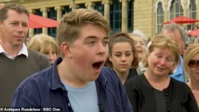 Antiques Roadshow teen falls off chair when he discovers life-changing value of box wrapped in tablecloth by cleaner – expert admits: ‘I’ve never seen anything like it’