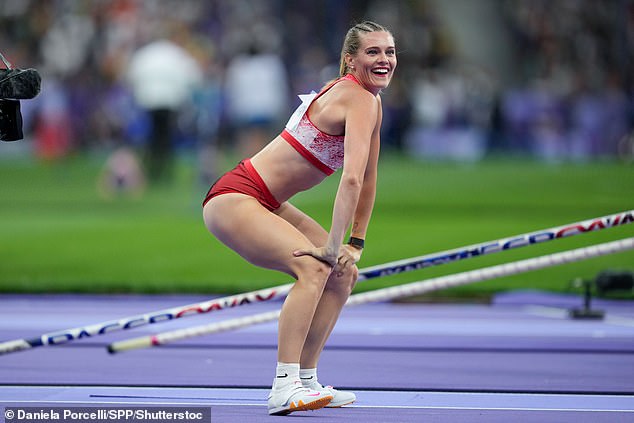 OnlyFans star Alysha Newman celebrates Olympic bronze by TWERKING for crowd – as Canadian pole vaulter breaks national record of 4.85m to take podium in Paris