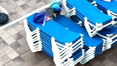 The sunbed warriors are unstoppable! Stunned guest films fellow tourists helping themselves to secured sun loungers to ensure they get the best spots, before hotel staff have even set up by the pool