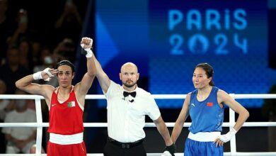 Gender scandal boxer Imane Khelif wins Olympic GOLD after breezing past China’s Yang Liu in dominant welterweight final in Paris