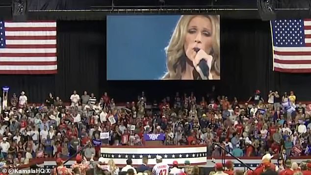 Celine Dion lashes out at Donald Trump after discovering he used her iconic song without permission at a campaign rally in Montana