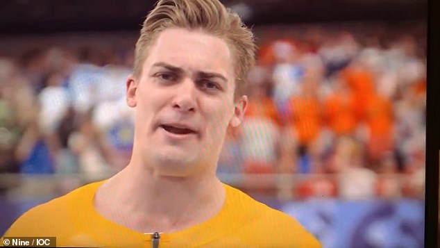 Watch an Australian cyclist’s hilarious five-word reaction after a massive 30mph crash earned him an unexpected medal and gave a nod to an iconic Olympic moment