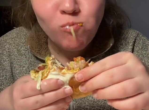 Mukbang videos ‘normalising overeating’, say concerned experts as influencer, who used to be a pescatarian dancer, sparks concern after posting 26 clips in one week