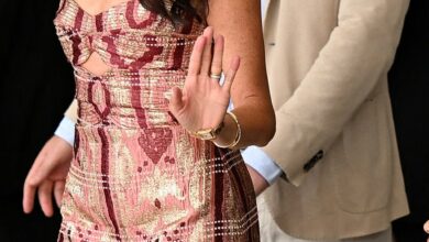 Meghan Markle wears £38,000 worth of jewellery – along with Princess Diana’s Cartier watch – on her first day in Colombia with Prince Harry