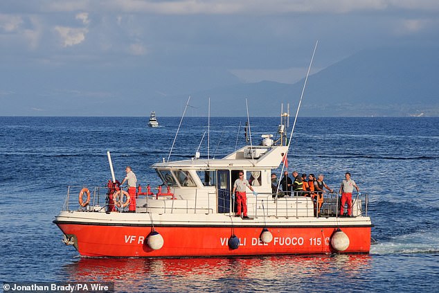 Search called off for the day after ‘bodies of Mike Lynch and daughter Hannah were recovered from sunken £30m superyacht alongside two others’ – with one body remaining in the yacht and sixth passenger unaccounted for