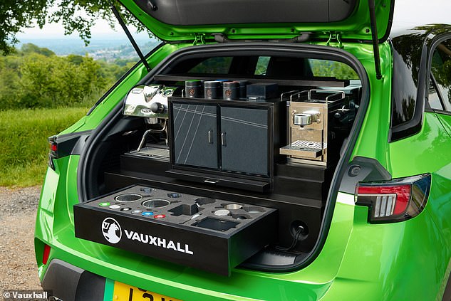 Fab-brew-lous! Vauxhall unveils concept car with built-in coffee machine