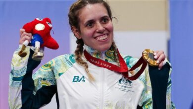 First Indigenous Australian to win Paralympic gold medal in cycling cements it with emotional victory in Paris