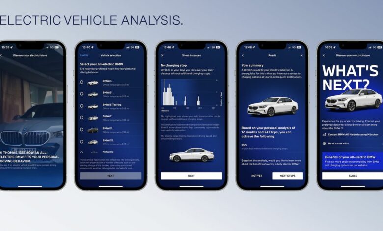 BMW’s app is now trying to convince owners of combustion engines that electric cars are right for them