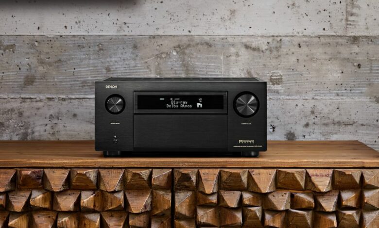 Denon’s new 8K-ready, 13.4-channel AV receiver features four subwoofer outputs and Dirac Live support for ultimate bass