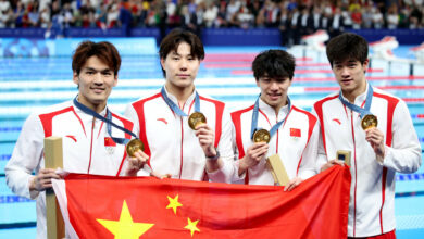 China breaks US men’s streak in Olympic medley relay