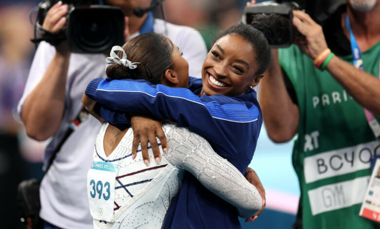 Simone Biles wins silver on floor, Jordan Chiles bronze, gymnastics ends in Paris