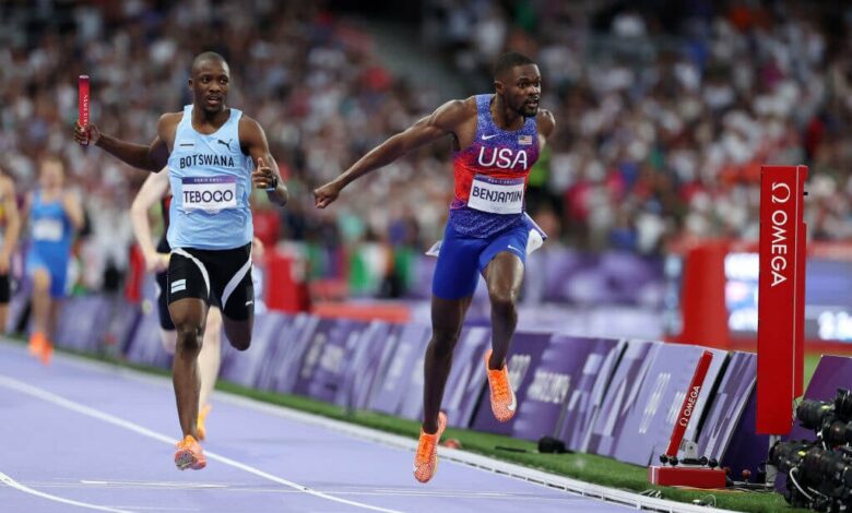 US men win 4×400 meter relay for third straight Olympics