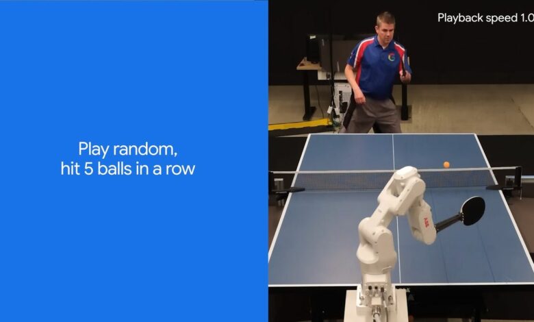 Google’s DeepMind AI can now play table tennis at a competitive level