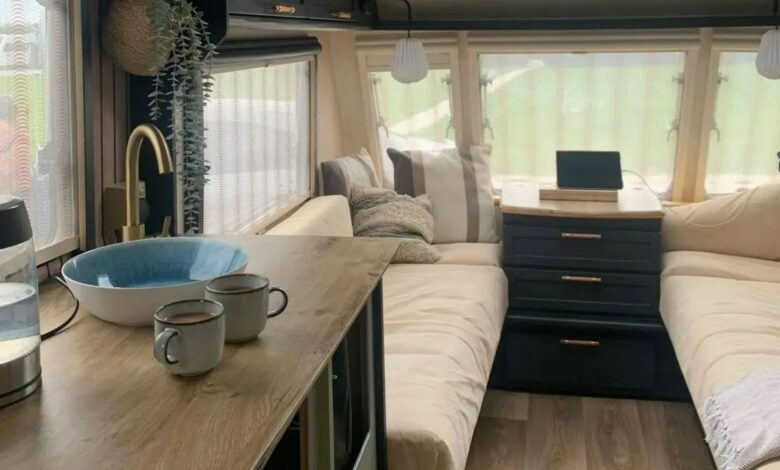 I bought a retro caravan via Facebook and transformed it with Temu & B&M bargains