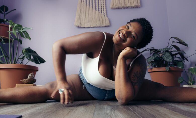 I get body shamed all the time, but I don’t cover up – I even teach yoga naked