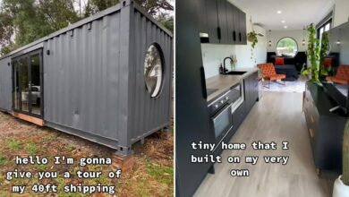 I live in a 40ft shipping container that I converted for £8k, my bathroom is so big