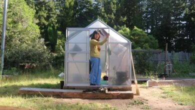 I live in a 6′ x 8′ greenhouse – it only took me a day to build