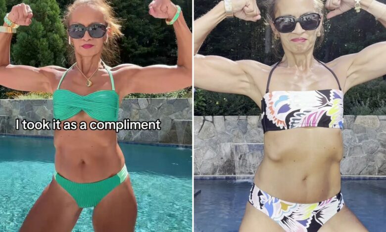 I’m 66 with a great body – I love showing off my ripped abs in bikinis