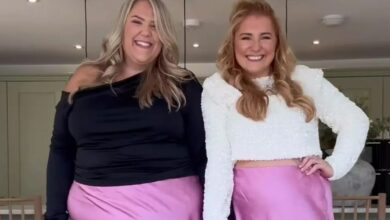 I’m a size 12 and my best friend is a size 24 – we tried the viral M&S skirt and loved it