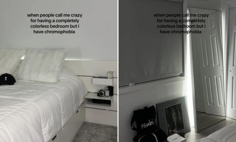 I’m being trolled for my completely colorless bedroom – and for good reason