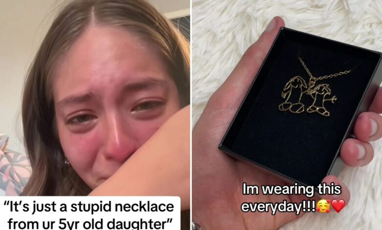 I’m crying about the necklace my child made – people say there’s an awkward detail in it