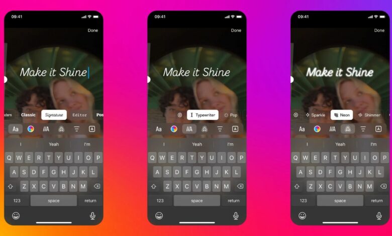 Instagram rolls out new fonts and text animations for creators