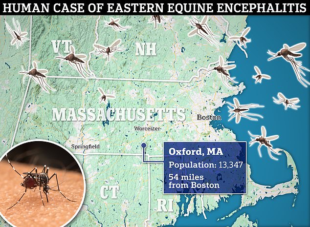 Map shows areas where deadly mosquito-borne virus could spread as Massachusetts residents urged to stay indoors at night