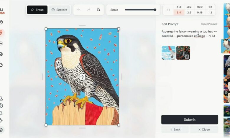 Midjourney’s web editor now lets you edit your AI-generated images