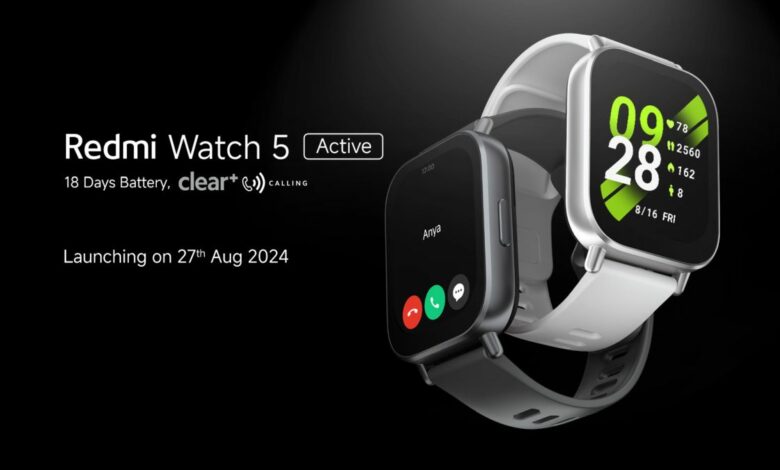 Redmi Watch 5 Active to launch in India on this date