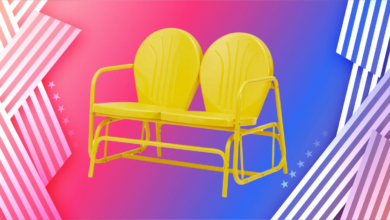 Sit back this Labor Day with  off this sunny yellow outdoor chair