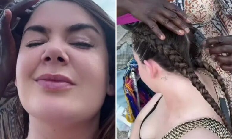 Watch How A Woman Gets ‘Hideous’ Braids So Tight They Look Like ‘Free Botox’ While On Vacation