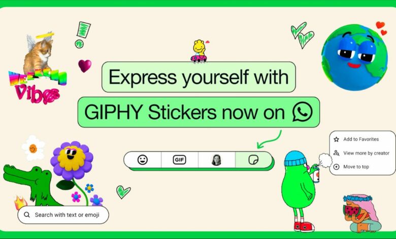 WhatsApp expands its sticker collection in partnership with Giphy