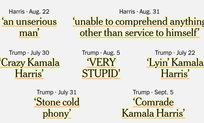 What Harris and Trump say about each other