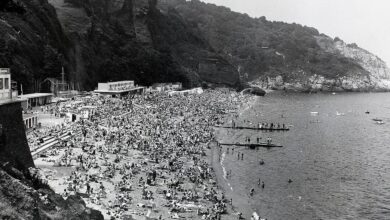 Then and now: Fascinating historical photos of Torquay show the Devon seaside town’s glory days as the ‘Queen of the English Riviera’ – and its present-day look