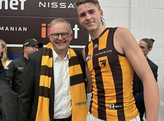 Playing favorites? Footage shows Anthony Albanese in the Hawks’ sheds after the diehard fan was beaten up for paying  million to the club