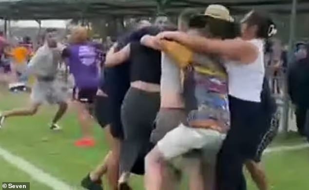 Shocking moment: Parents brawl at under-12 girls’ rugby match after ‘referee made wrong decision’