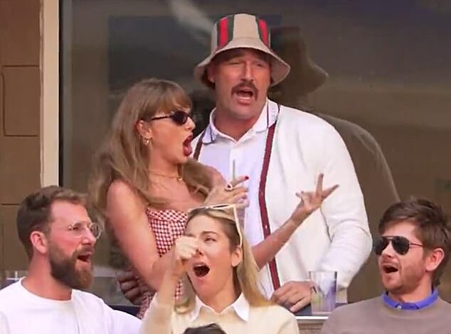 Taylor Swift and Travis Kelce criticized for ‘dirty’ behavior during US Open final after viral moment: ‘Pure embarrassment’