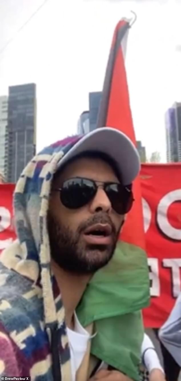 Welcome to Melbourne 2024: Disgusting moment ‘anti-war protester’ chants support for THREE terrorist groups on our streets