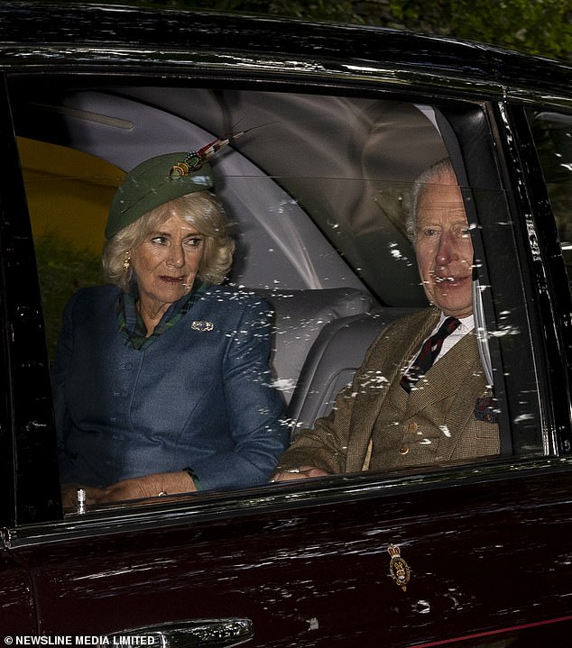 The King and Queen attend church in Balmoral after wishing Prince Harry a happy 40th birthday on social media